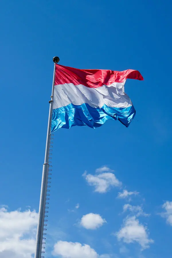 Luxembourg Flag in the wind